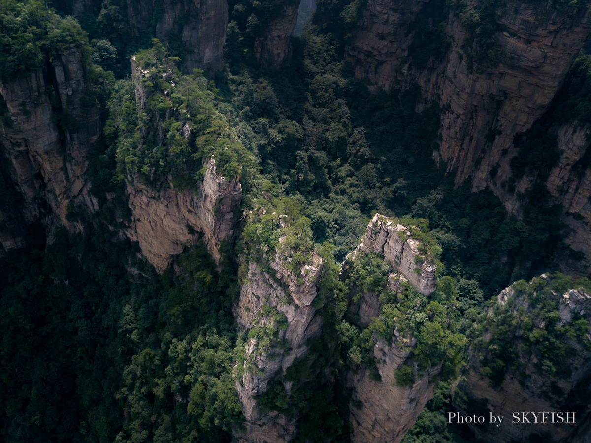 武陵源のMavic Pro空撮写真