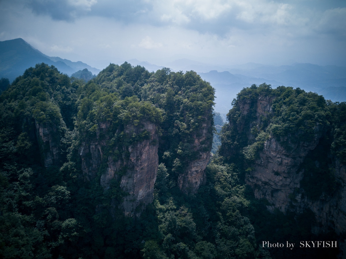 武陵源のMavic Pro空撮写真