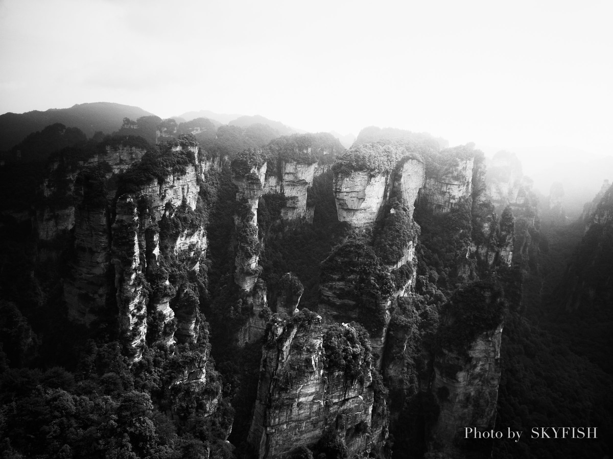 武陵源のMavic Pro空撮写真