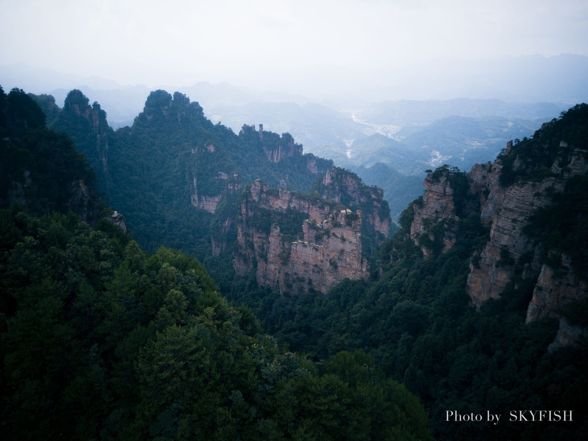 武陵源のMavic Pro空撮写真