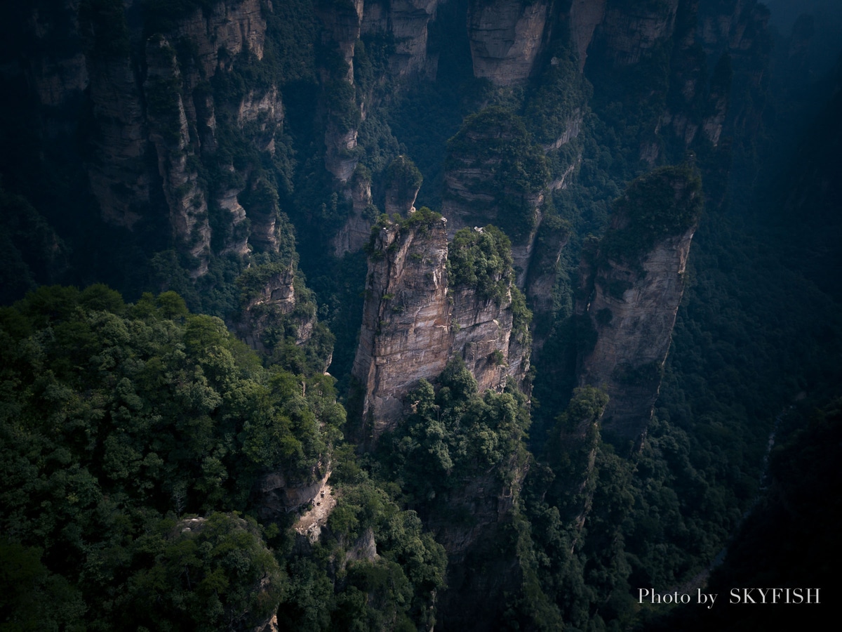 武陵源のMavic Pro空撮写真