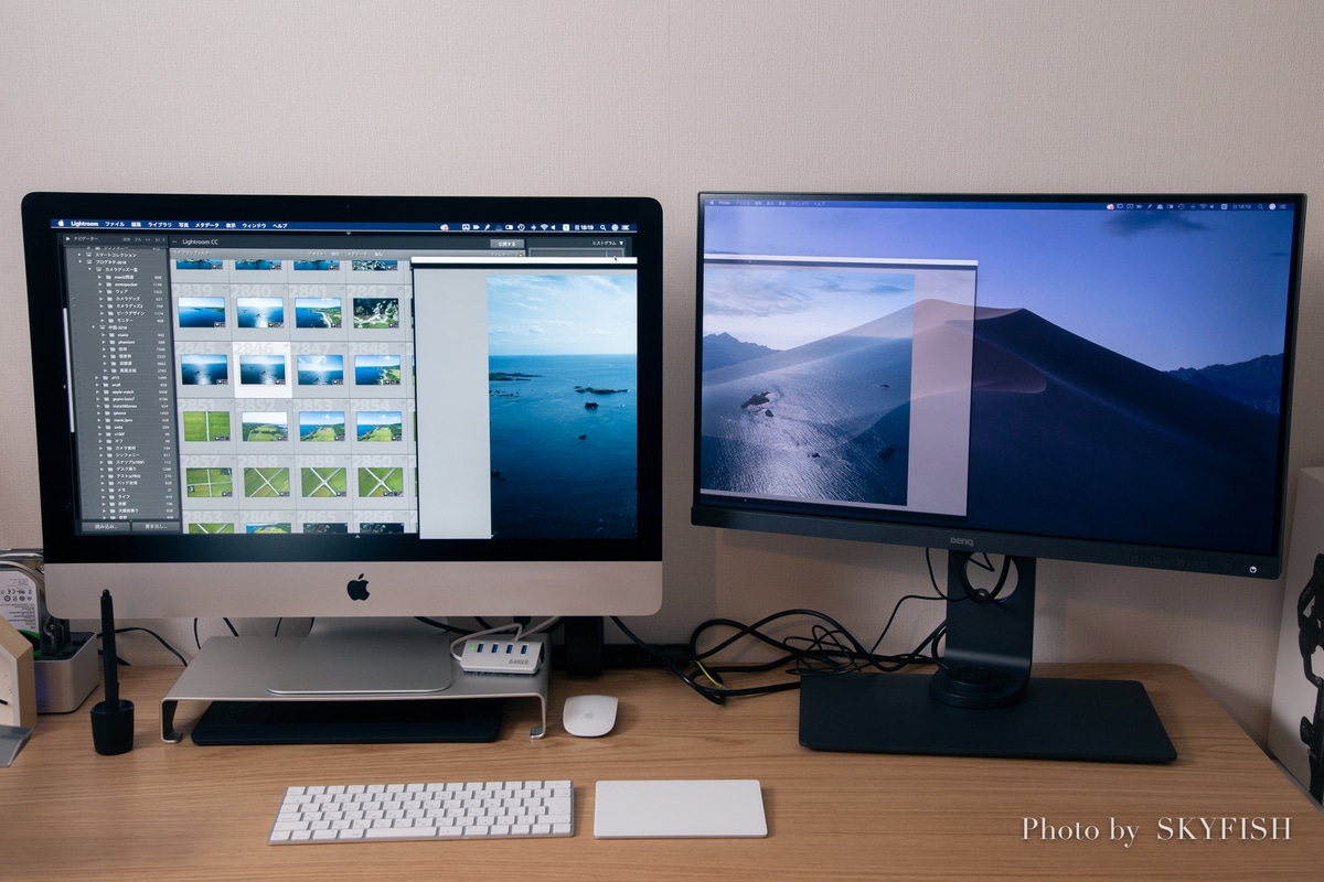 iMacのサブディスプレイBenQ24インチモニター