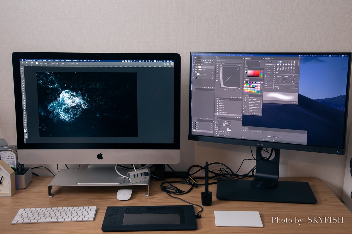 iMacのサブディスプレイBenQ24インチモニター