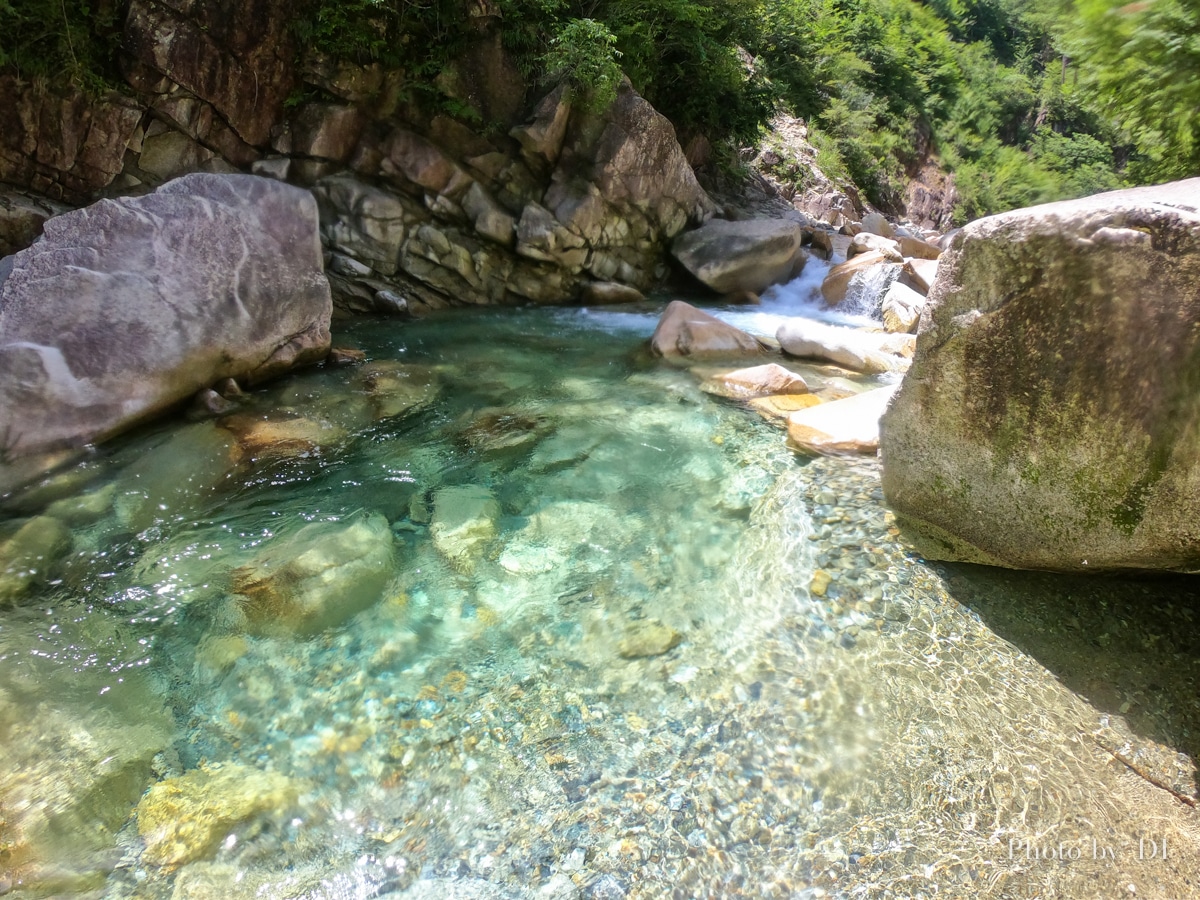 沢遊びをGoProで撮影