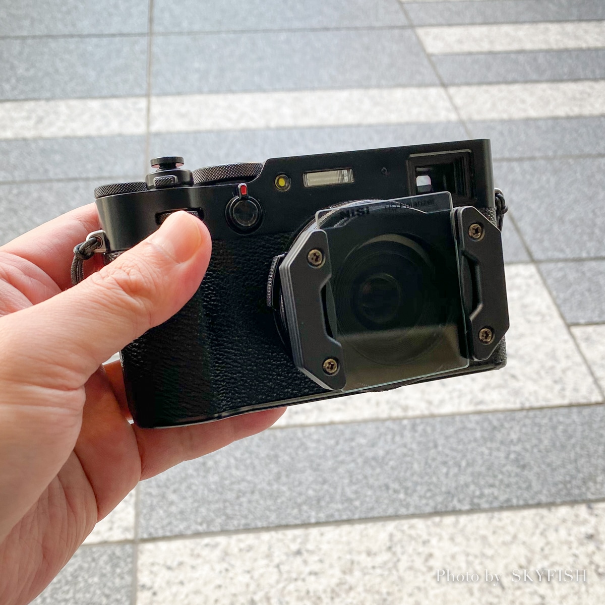 X100VとNiSiの角形レンズフィルター