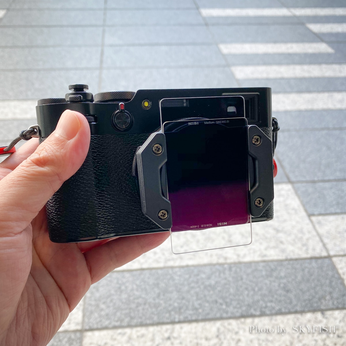 X100VとNiSiの角形レンズフィルター