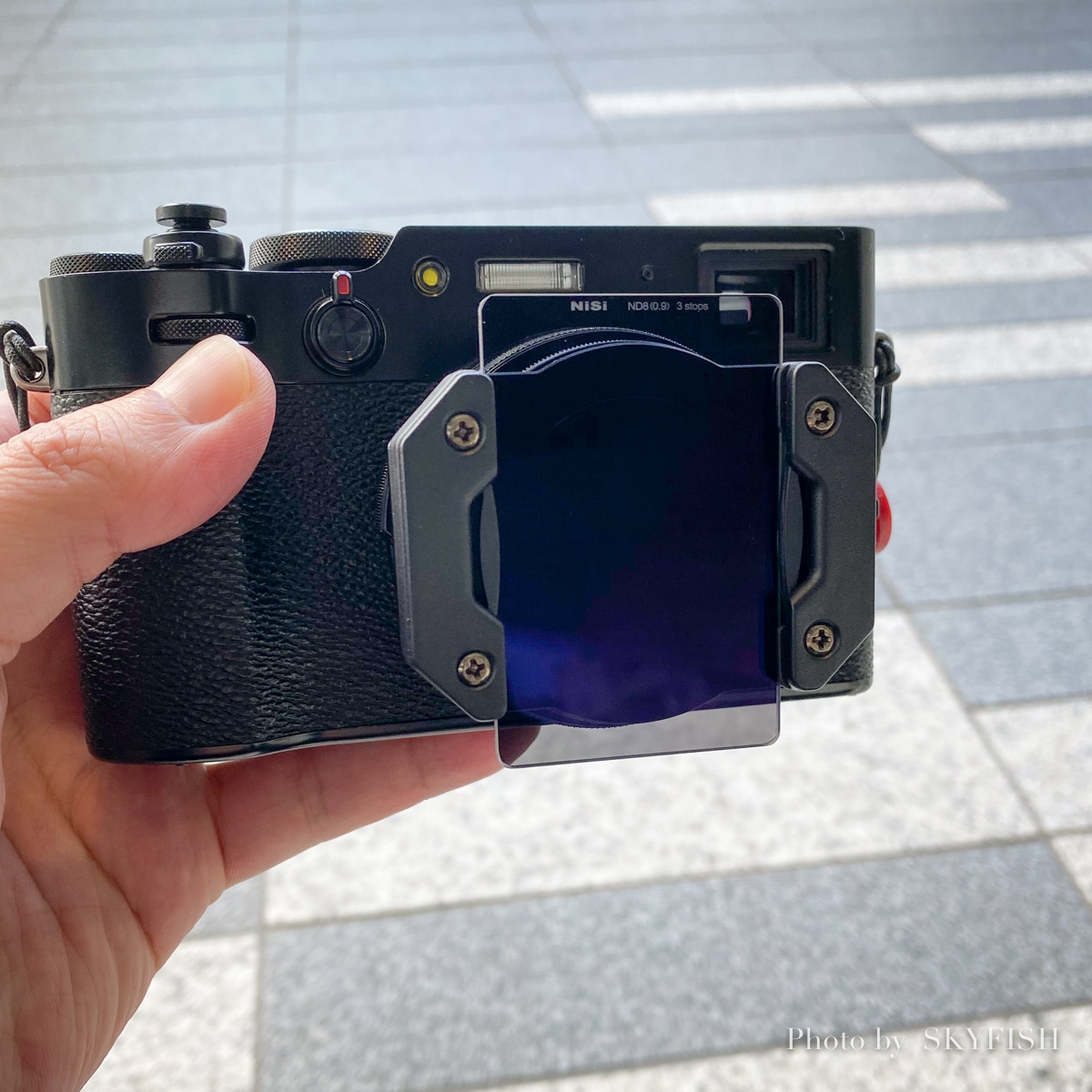 X100VとNiSiの角形レンズフィルター