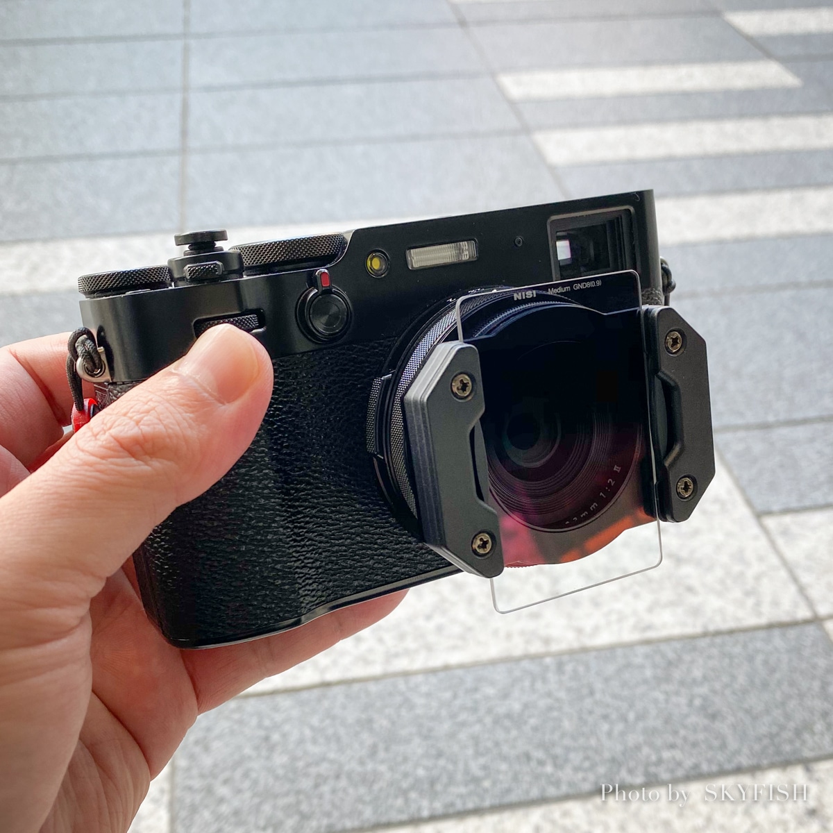 X100VとNiSiの角形レンズフィルター