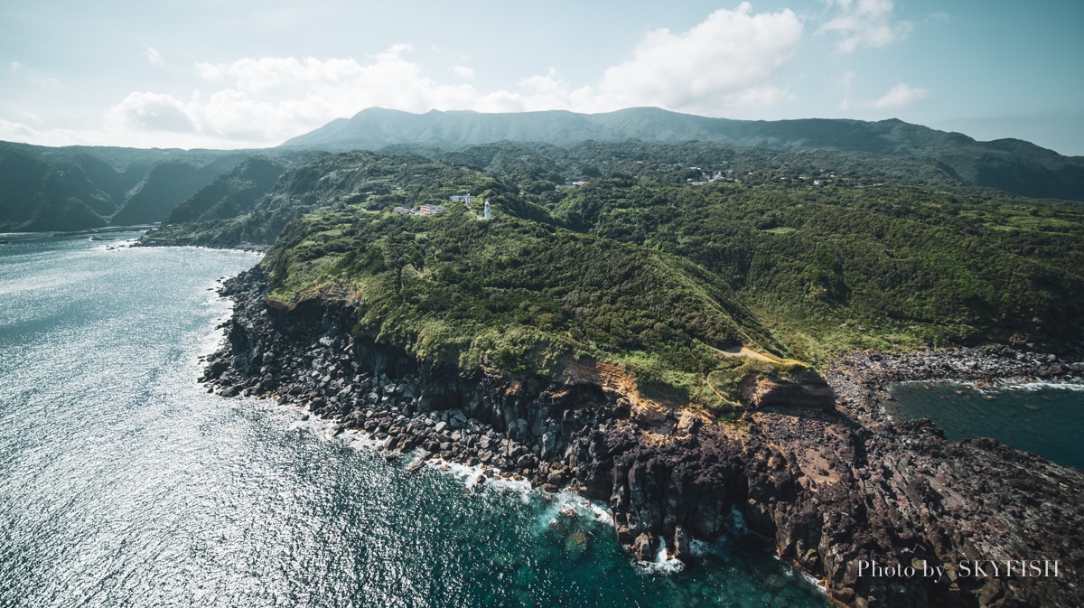 八丈島の空撮写真