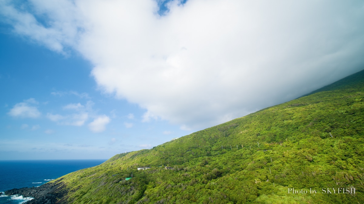 八丈島の空撮写真