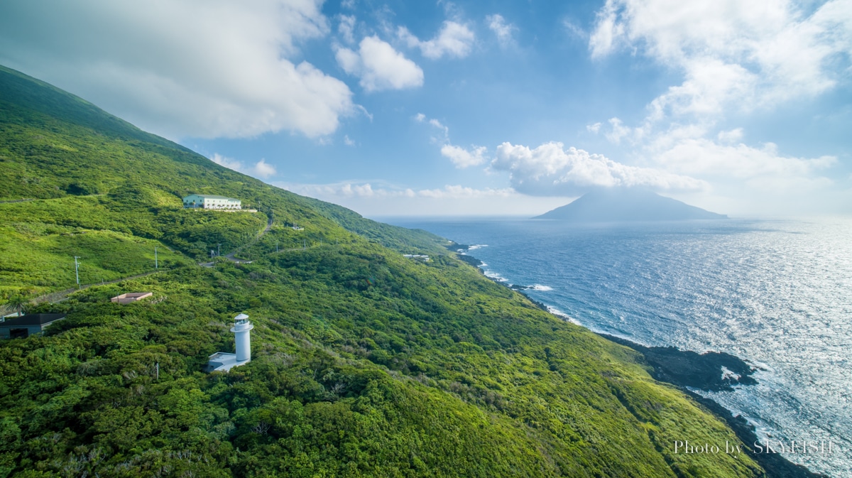 八丈島の空撮写真